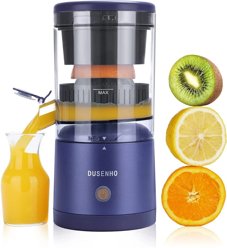 Electric Juicer Rechargeable - Citrus Juicer Machines with USB and Cleaning Brush Portable Juicer for Orange, Lemon, Grapefruit : Amazon.co.uk: Home & Kitchen