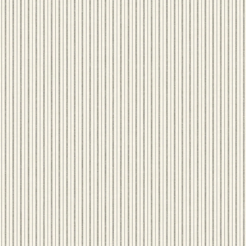 ME1561 Magnolia Home French Ticking Wallpaper - Charcoal/Black