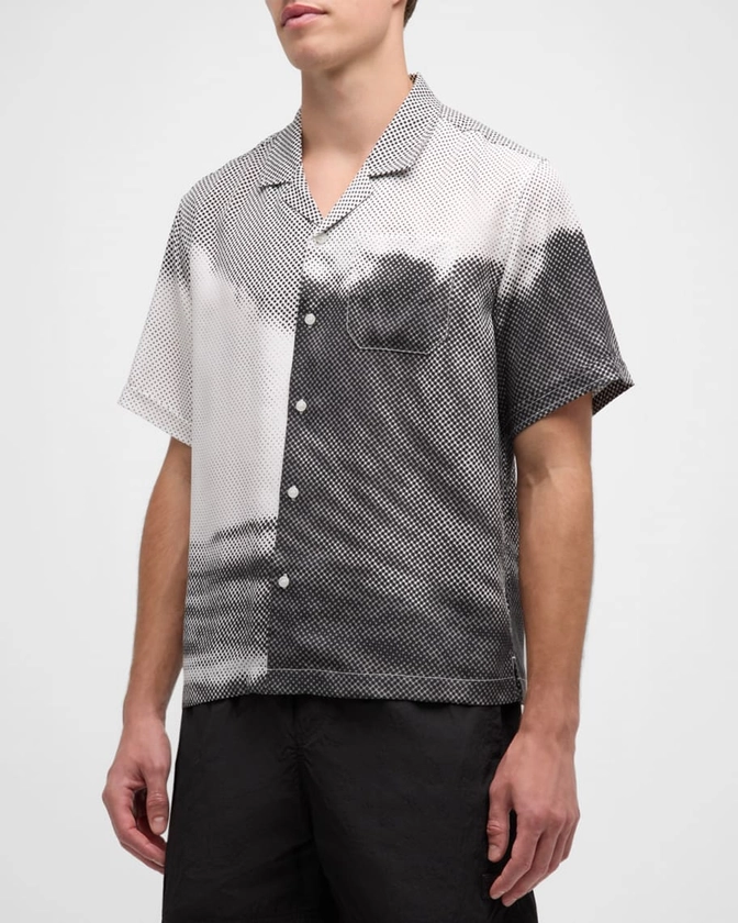 Stampd Men's Dotted Wave Camp Shirt