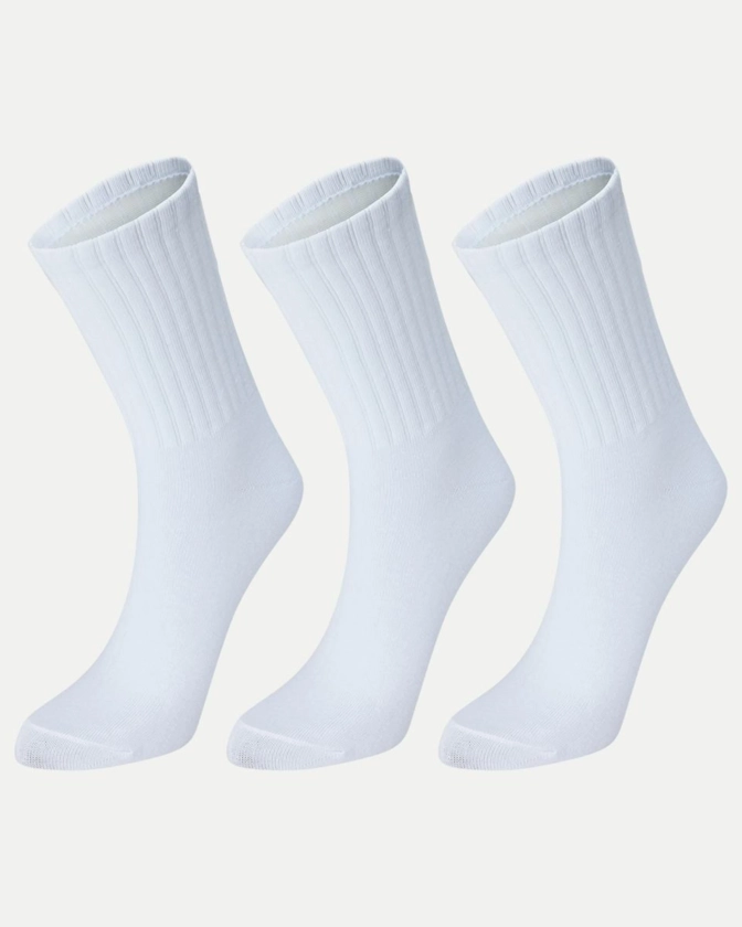 3 Pack Chunky Ribbed Full Crew Socks