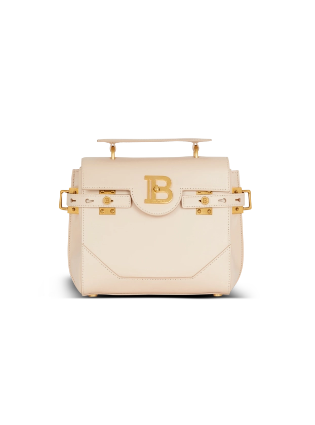 Smooth leather B-Buzz 23 bag beige - Women | BALMAIN