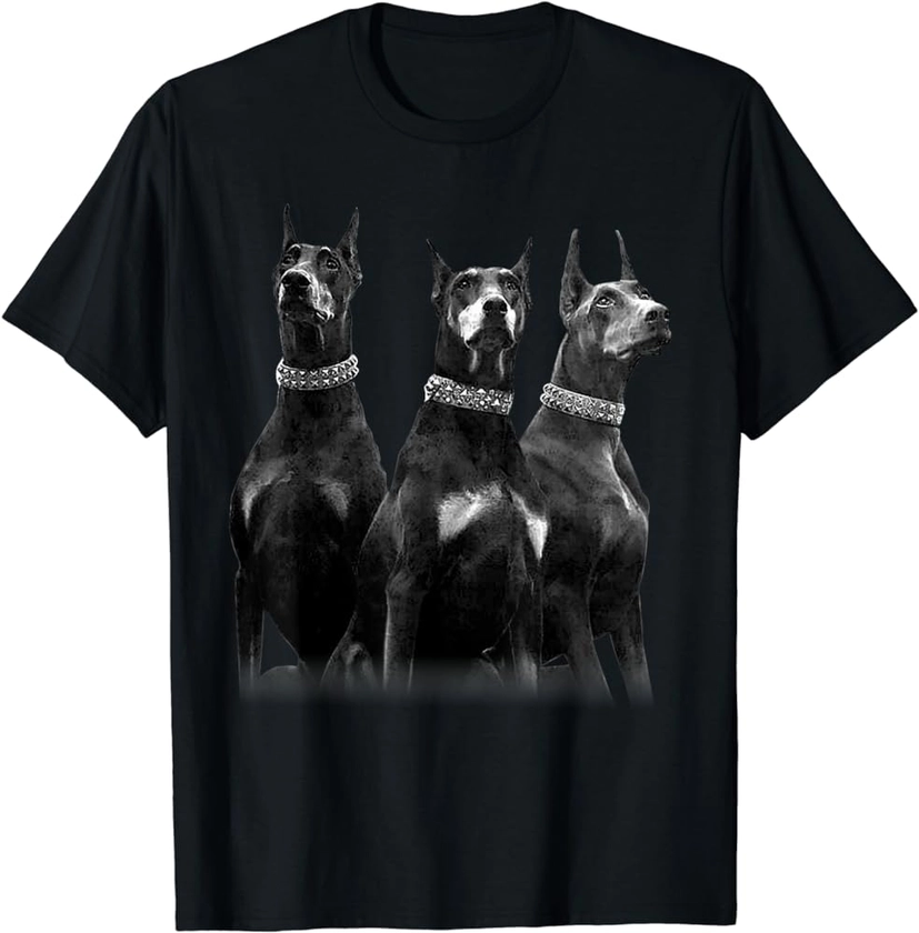 Three Beautiful Doberman Pinscher Dobie Dogs Lovers T-Shirt