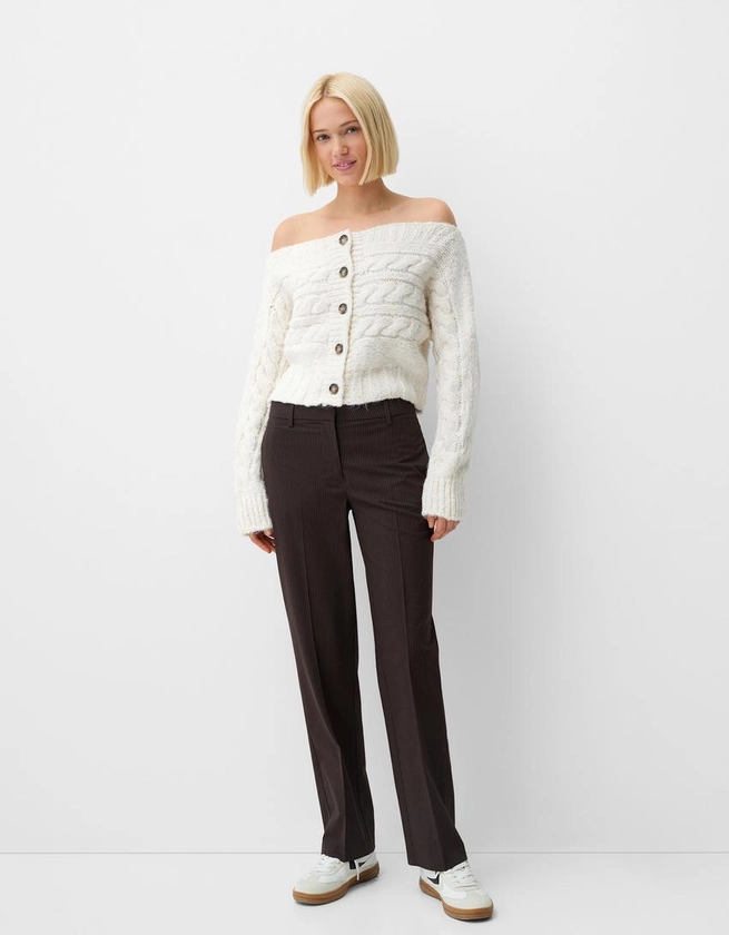 Pantalon tailoring straight taille basse - Femme