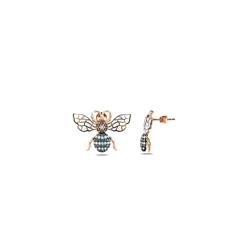 QUEEN BEE MINDY GOLD DIAMOND EARRING