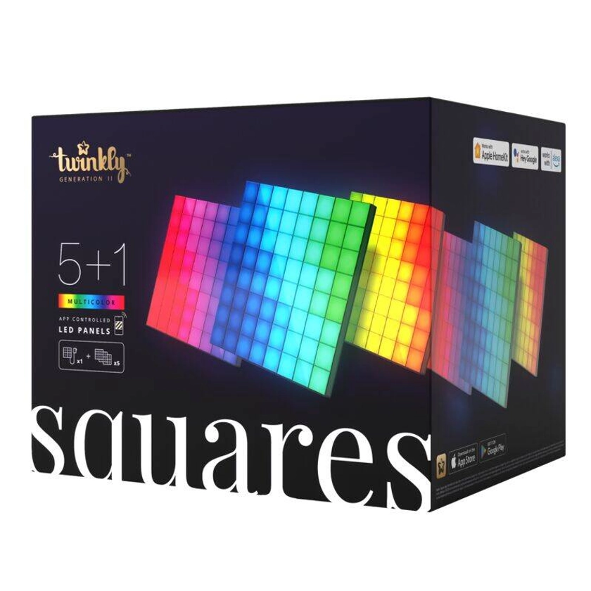 Twinkly Squares Starterset 6 Blocks 64 RGB Pixels 16x16cm Black BT+Wi, 213,20 €