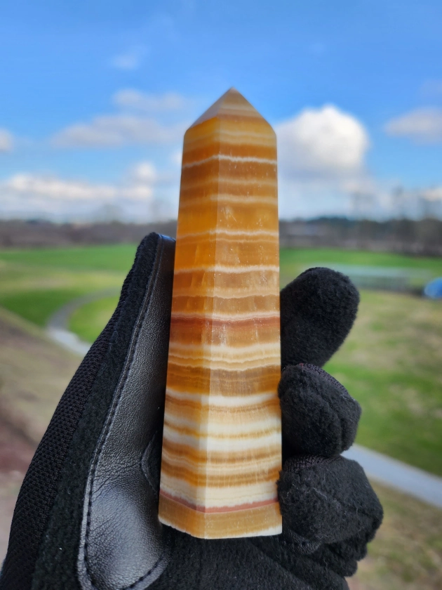 Banded Honey Calcite