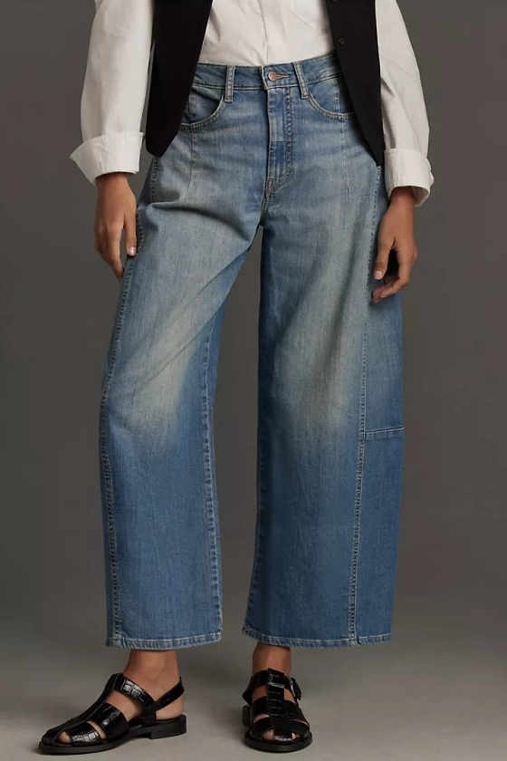 Pilcro Heritage Curve Mid-Rise Barrel Jeans Anthropologie
