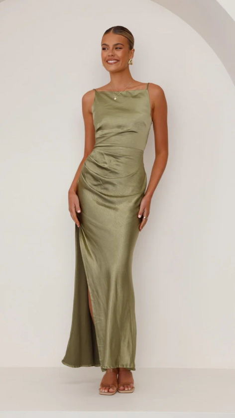 Ava Maxi Dress - Olive - Buy Women's Dresses - Billy J