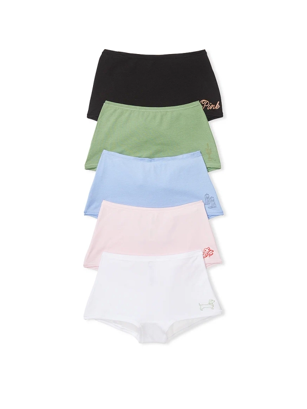 Buy 5-Pack Cotton Tea-Dye Boyshort Panties - Order Panties online 5000007875 - PINK US