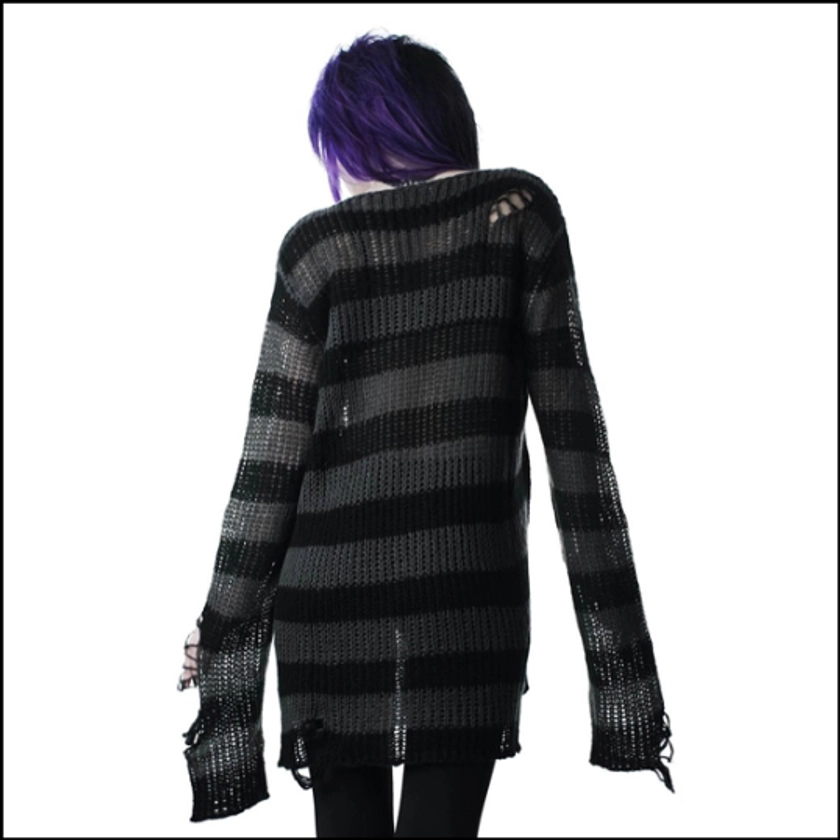 KILLSTAR / Ash Distress Knit Sweater [B] セーター（KSRA000827） - QOOZA