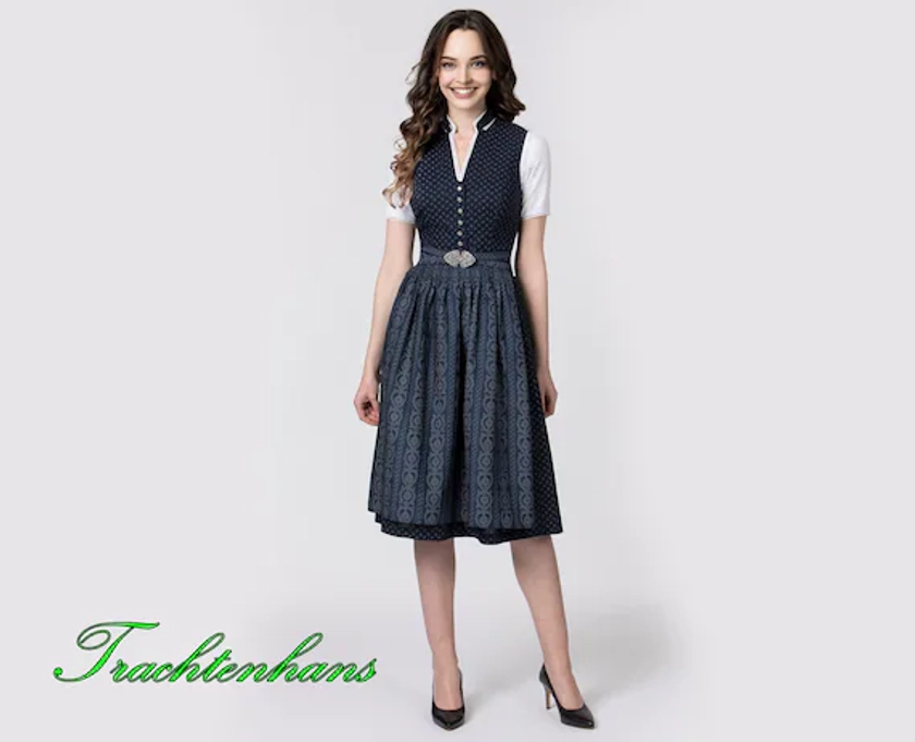 Dirndl dress for women who love an exquisite model in blue / personalized / Trachtenhans tradition meets timeless design