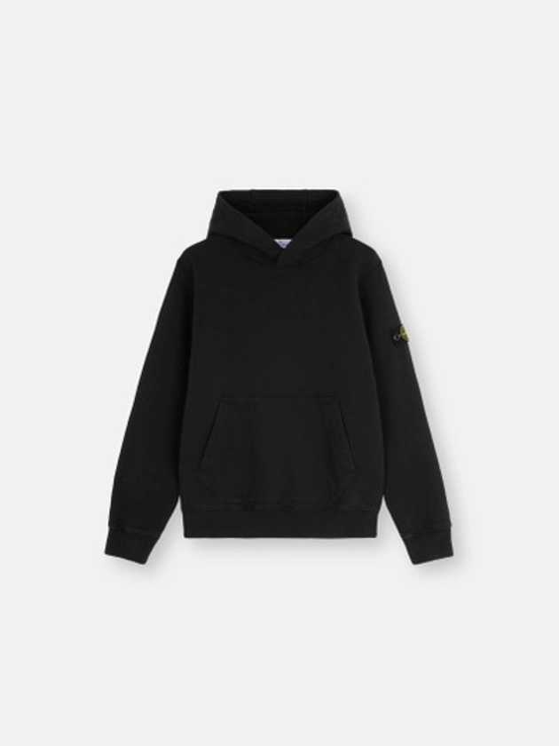 61620 ORGANIC COTTON FLEECE Sweat-shirt à capuche avec poches Noir | Stone Island FR