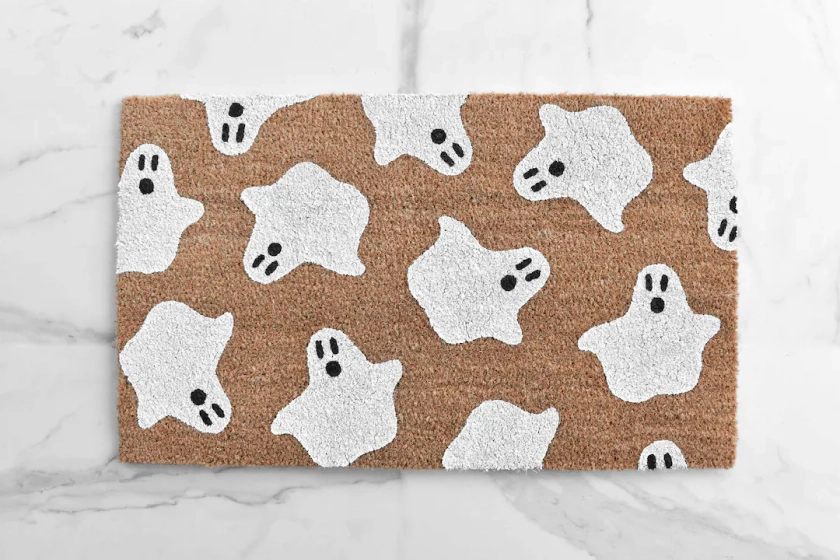 Ghost Doormat, Halloween Doormat, Cute Doormat, Halloween Decor, Front Door Mat, Ghost Doormat, Fall Decor, Welcome Mat, Spooky Rug, Doormat - Etsy