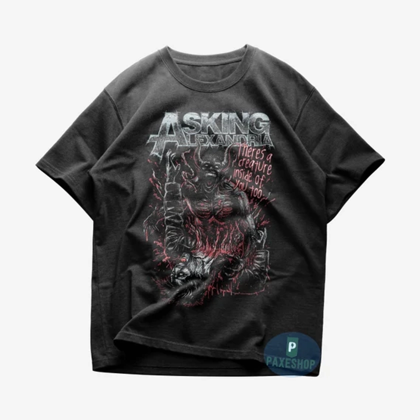 Asking Alexandria T-shirt | Metal Music Shirt | Alone In A Room | Dark Void | Asking Alexandria Merch | Cotton Tee
