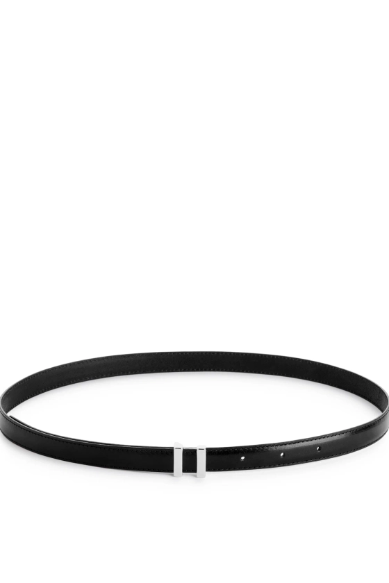 Leren riem met gesp - Zwart - DAMES | H&M NL