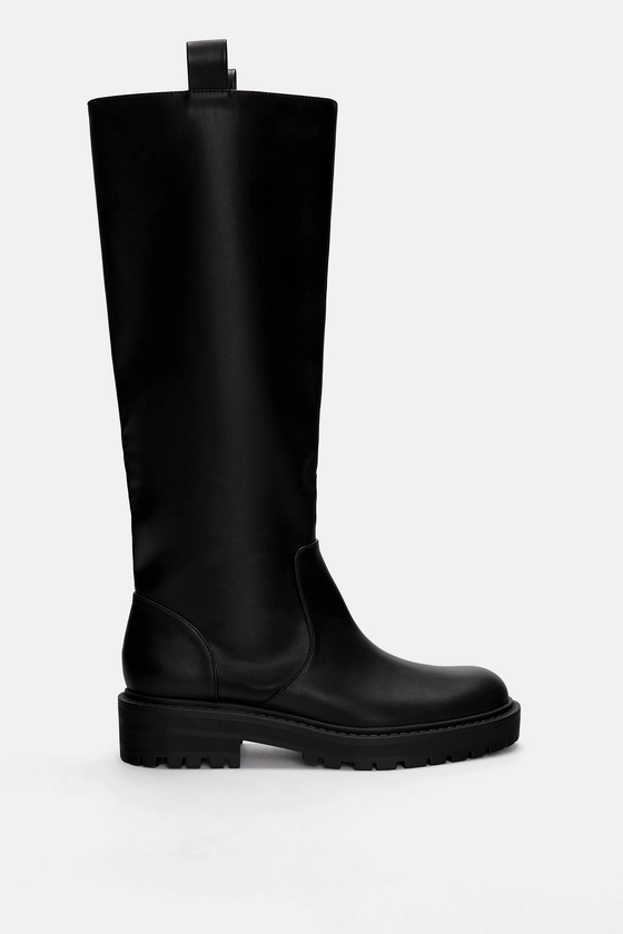 Bottes hautes plates - pull&bear