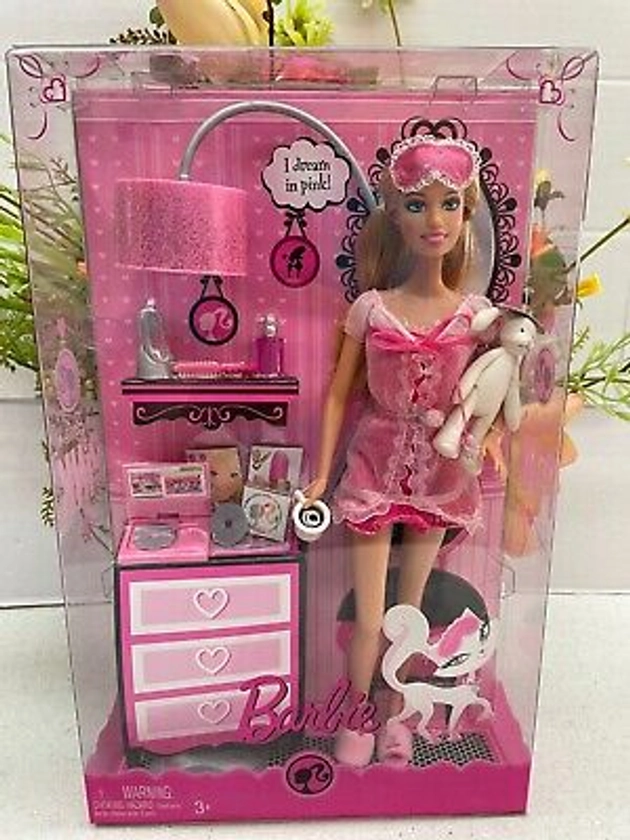 Mattel Barbie Color Your World Pink: I Dream In Pink Nightgown MISB 2008