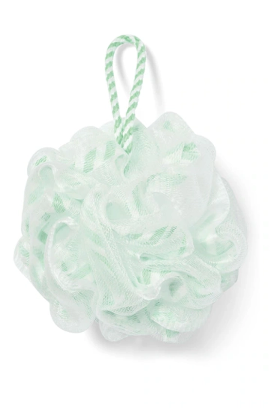 Bath & Body Works Green Gingham Loofah Bath Sponge