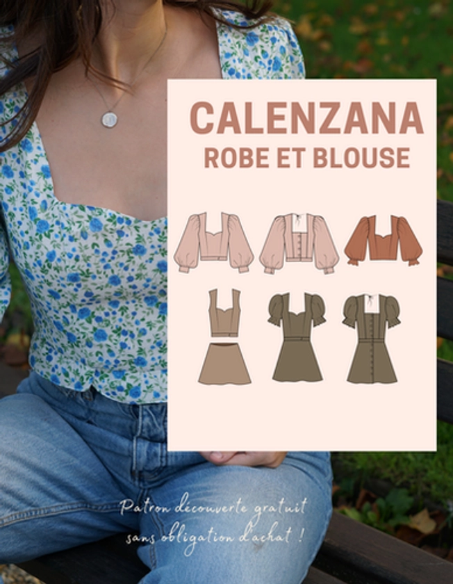 Patron PDF de la blouse/robe Calenzana | Bélène Paris