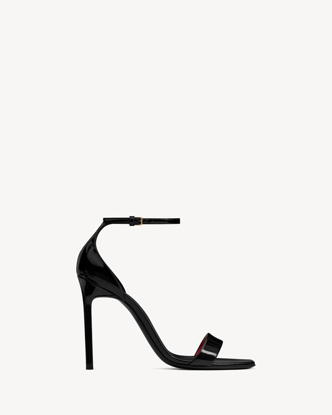 amber sandals in patent leather | Saint Laurent | YSL.com