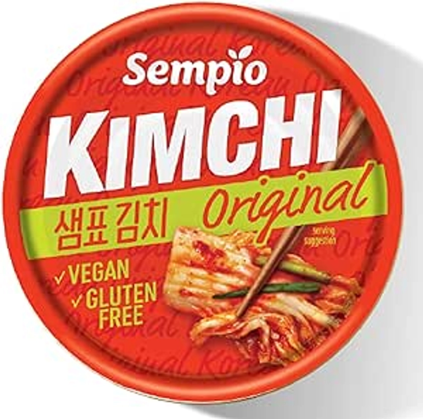 Sempio Canned Kimchi (Original, 160g) - Authentic Korean Napa Cabbage in a Can. Vegan, Non-GMO : Amazon.co.uk: Grocery