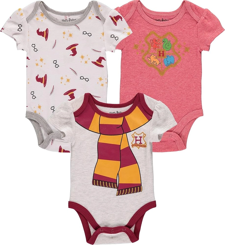 Harry Potter Baby Girls Bodysuit 5-Pack Baby Clothes Baby Gifts - Baby Bodysuit Multipack