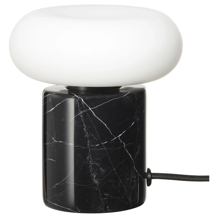 MARKFROST / MOLNART Lampe de table avec ampoule - noir/marbre noir - IKEA