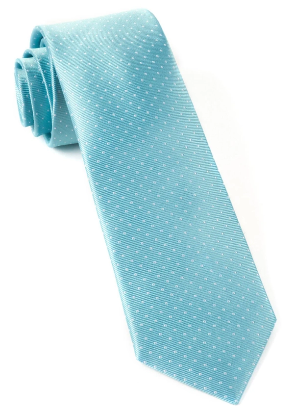 Mini Dots Pool Blue Tie | Silk Ties | Tie Bar