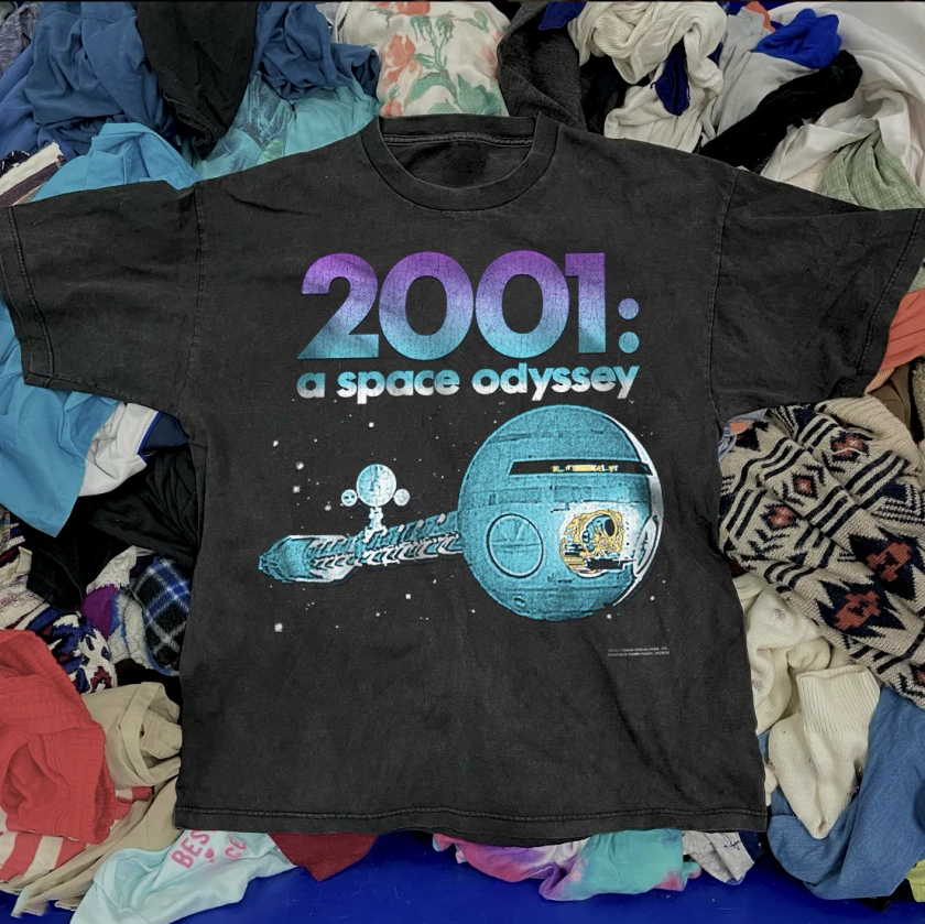 2OO1: A SPACE 0DESSEY - RARE 2001 PROMO WASHED BLACK T-SHIRT