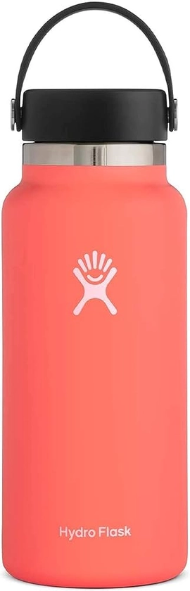 Amazon.com: Hydro Flask Water Bottle - Stainless Steel & Vacuum Insulated - Wide Mouth 2.0 with Leak Proof Flex Cap - 32 oz, Hibiscus: Home & Kitchen