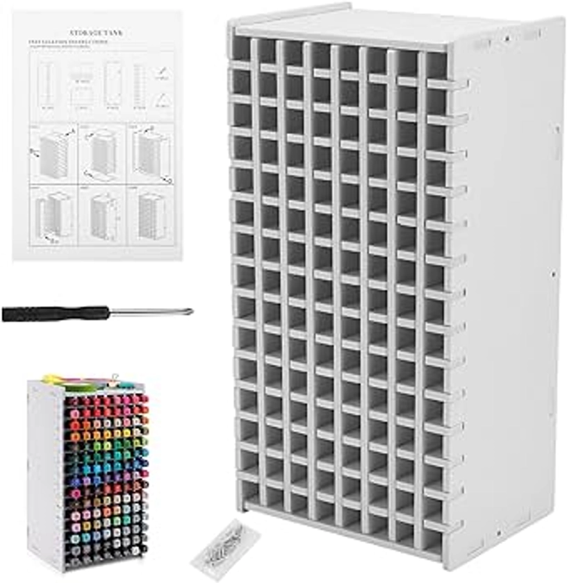 Miawtro Organiseur De Bureau 120 Stylos, Porte-Marqueurs De Bureau, Organisateur De Crayons, Crayons De Couleur, Marqueurs, Organiseur De Bureau Avec 6 SéParateurs Pour La Maison, Le Bureau, L'éCole.