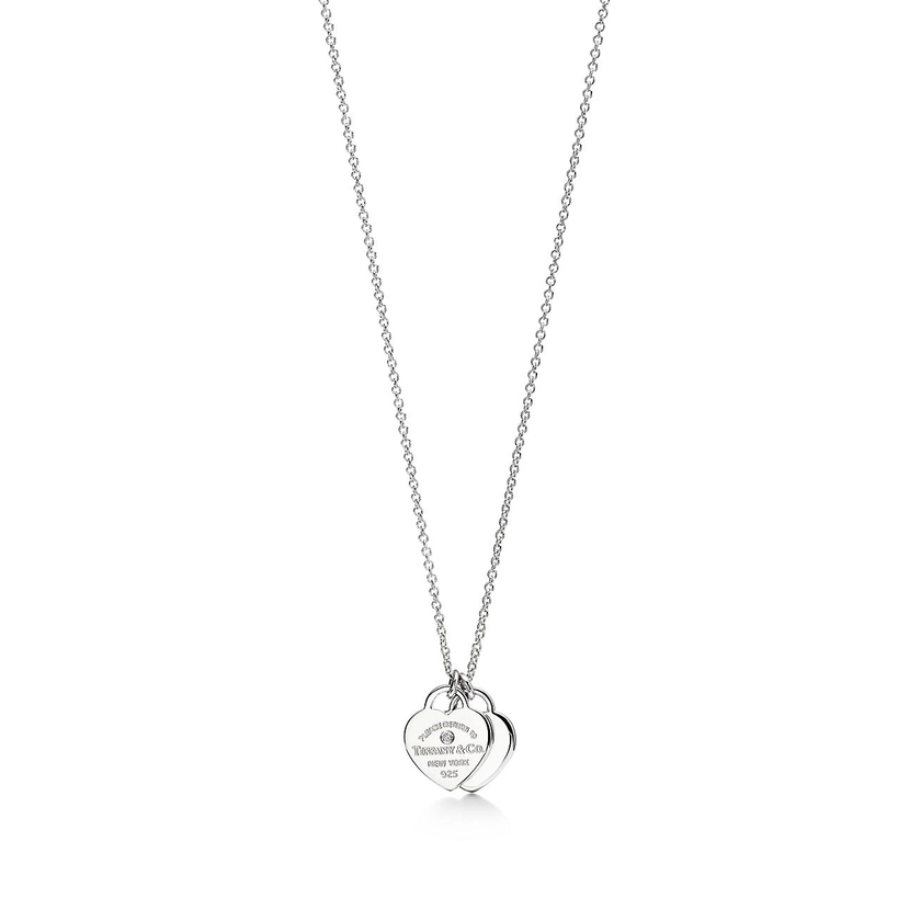 Return to Tiffany® Heart Tag Pendant in Sterling Silver with a Diamond, Mini | Tiffany & Co.