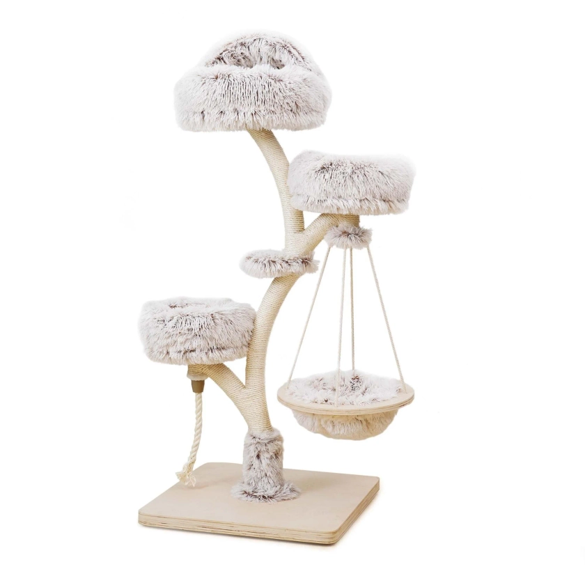 Fudajo Arbre à chat design 130cm en Forme de branche avec Peluche et Sisal Tronc de grattage Hamac | Leroy Merlin