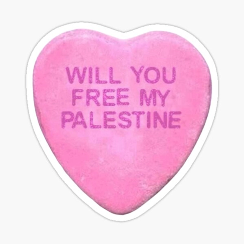 "will you free my palestine?" Sticker for Sale by odinsxn