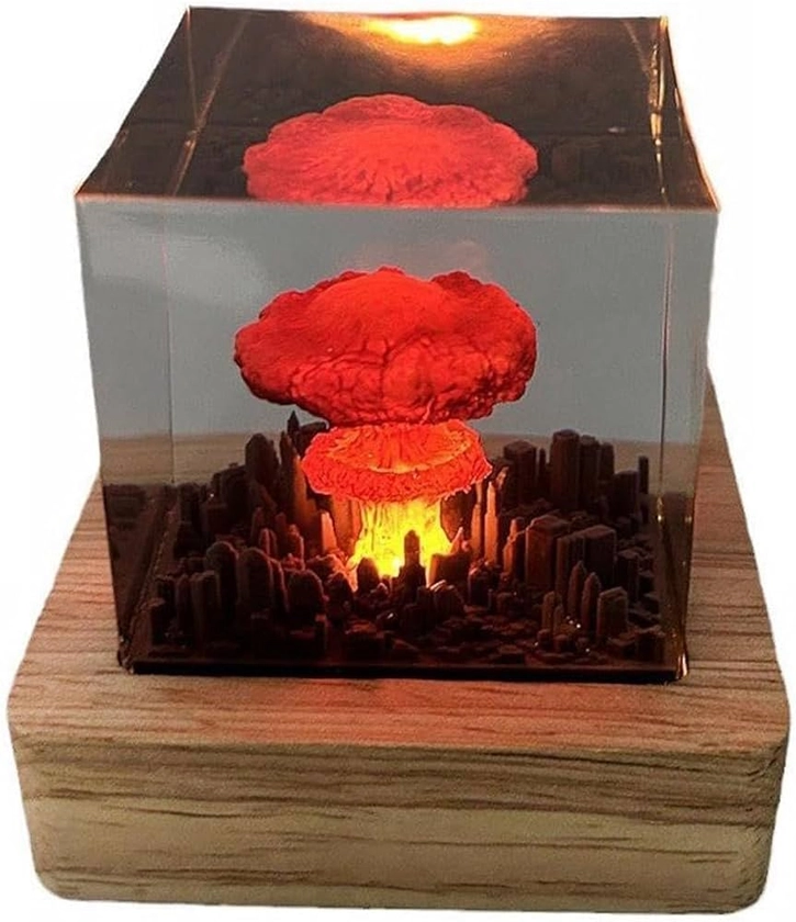 Nuclear Explosion Bomb Mushroom Cloud Lamp | Lava Lamp Cloud Light Cloud Lights |3D Mushroom Cloud Explosion Night Light | Atomic Bomb Model Atmosphere Lamp Decoration Gifts for Kids - Amazon.com