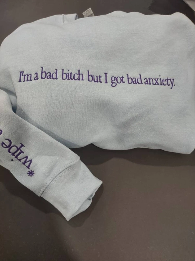 Anxiety Embroidered Sweatshirt, Anxiety Shirt, Just Breathe, Breath in Breathe Out, Gift for Her, Anxious Sweatshirt, Hoodies or Crewneck - Etsy