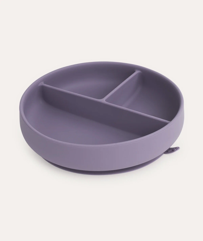 Suction Divided Plate: Lilac Mix