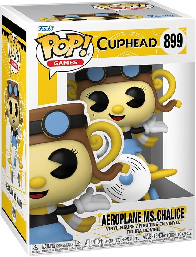 Funko Pop! Games: Cuphead - Chef Saltbaker - Aeroplane Chalice - Figurine en Vinyle à Collectionner - Idée de Cadeau - Produits Officiels - Jouets pour Les Enfants et Adultes - Video Games Fans