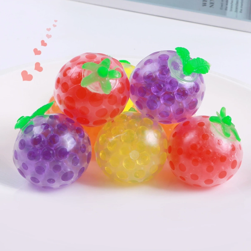 Adult and Child Stress Relief Fruit Ball Toys for Alleviating Anxiety