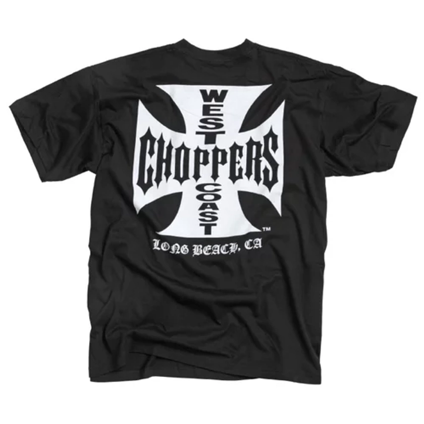 Tee shirt West Coast Choppers OG Classic noir, croix blanche