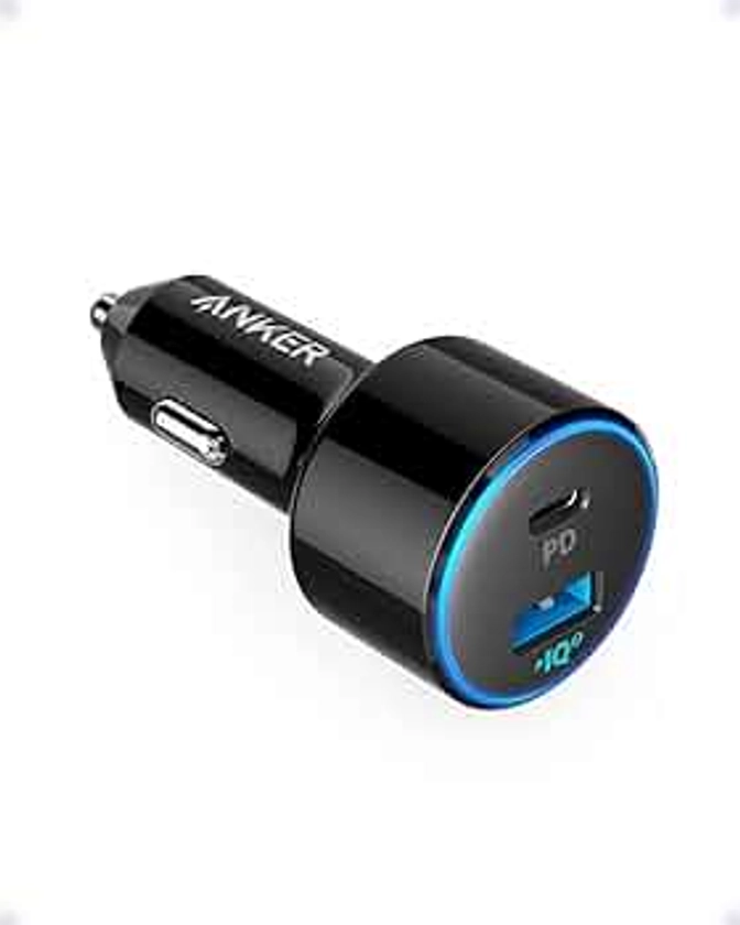 USB C Car Charger, Anker 49.5W PowerDrive Speed+ 2 Car Adapter with 1 30W PD Port for Laptops, iPad Pro (2018), iPhone XS/Max/XR/X/8, and 1 19.5W Fast Charge Port for S8 and More