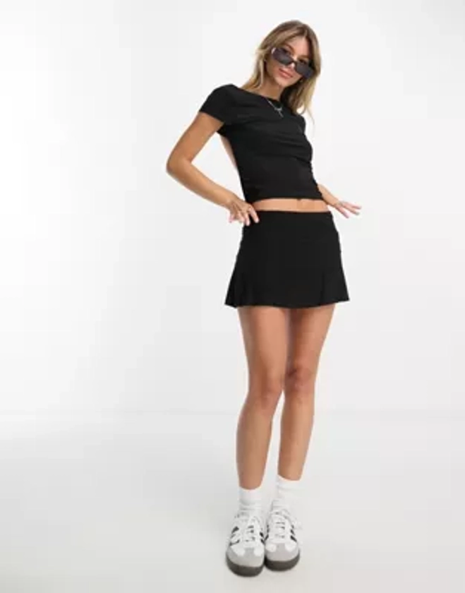 ASOS DESIGN mini skort in black | ASOS