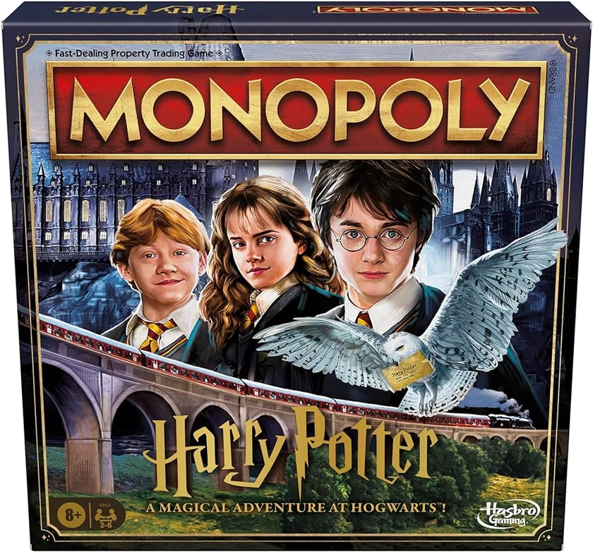 Monopoly Harry Potter Edition Board Game | A Magical Adventure at Hogwarts | Ages 8 and Up | 2 to 6 Players | Family Games | Gifts for Kids and Adults