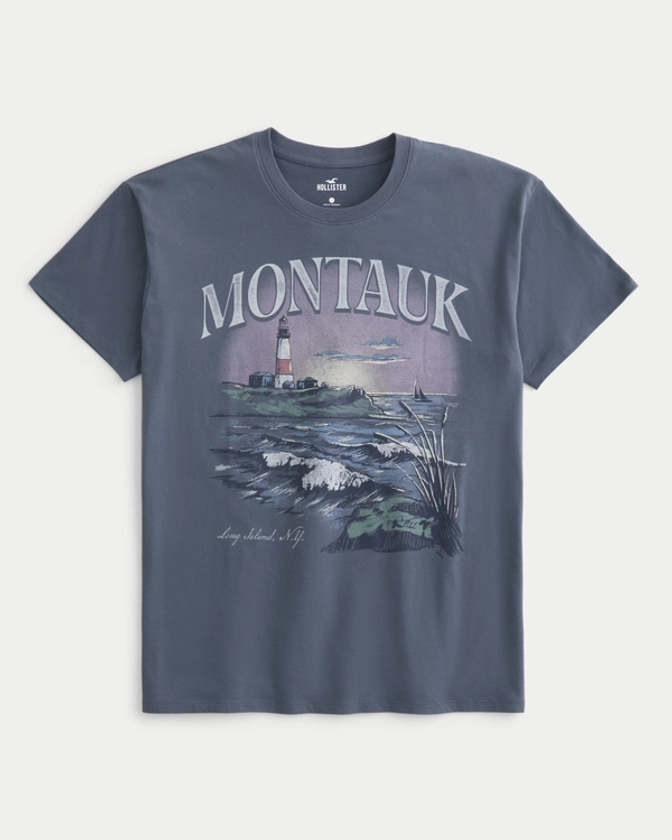 Women's Oversized Montauk Graphic Tee | Women's Tops | HollisterCo.com