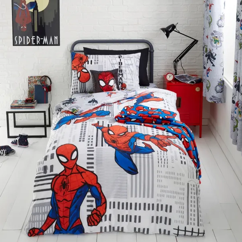 Disney Marvel Spider-Man Duvet Cover and Pillowcase Set