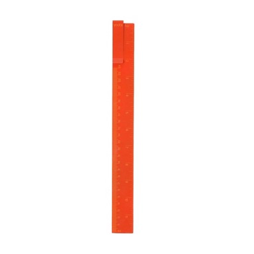 Yoobi Evolve Rulers 12" Tangerine Red