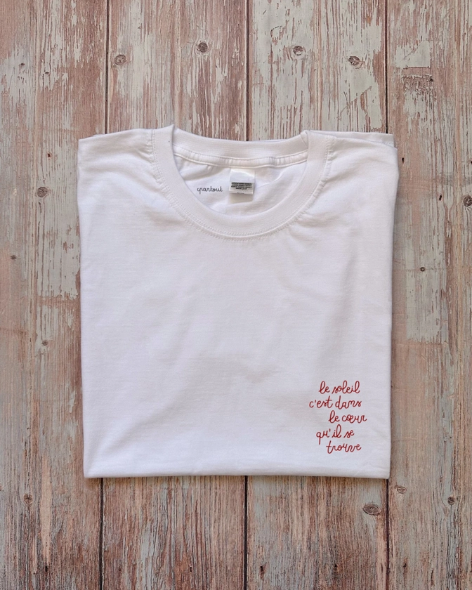 SOLEIL - BLANC - CPARTOUT Tee-shirt