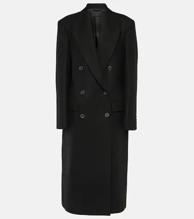 Edmont double-breasted wool-blend coat in black - Nili Lotan | Mytheresa