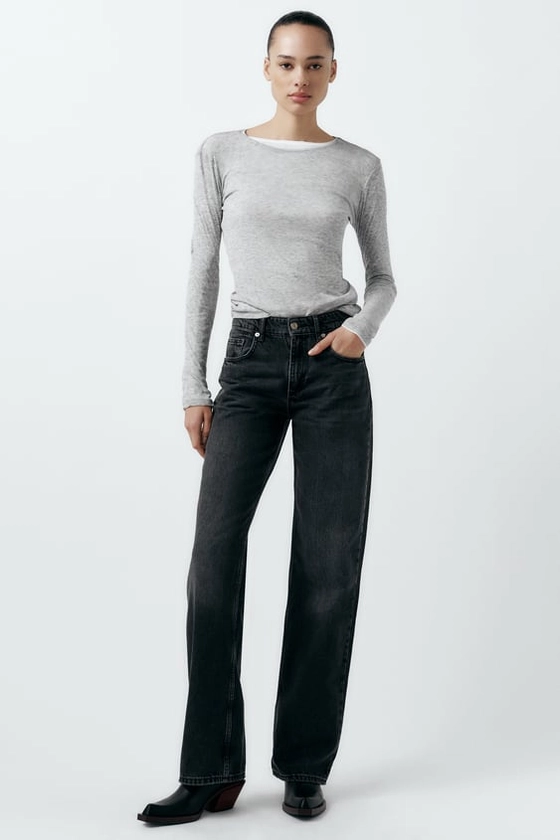 FULL LENGTH TRF MID-RISE WIDE LEG JEANS