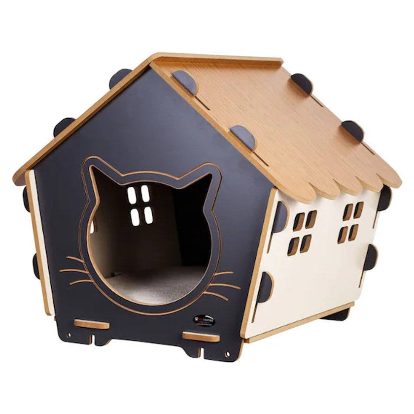Maisonnette compacte et modulaire en bois pour chat, ht 42 cm, feliformia®